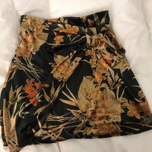 COPY - Velvet Faux Wrap Mini Skirt